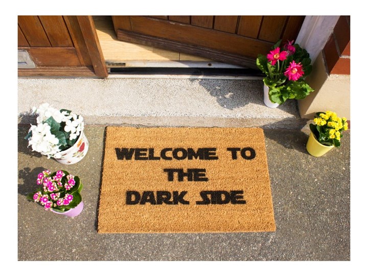 Wycieraczka z naturalnego kokosowego włókna Artsy Doormats Welcome to the Darkside, 40x60 cm Włókno kokosowe Kategoria Wycieraczki Kolor Czarny