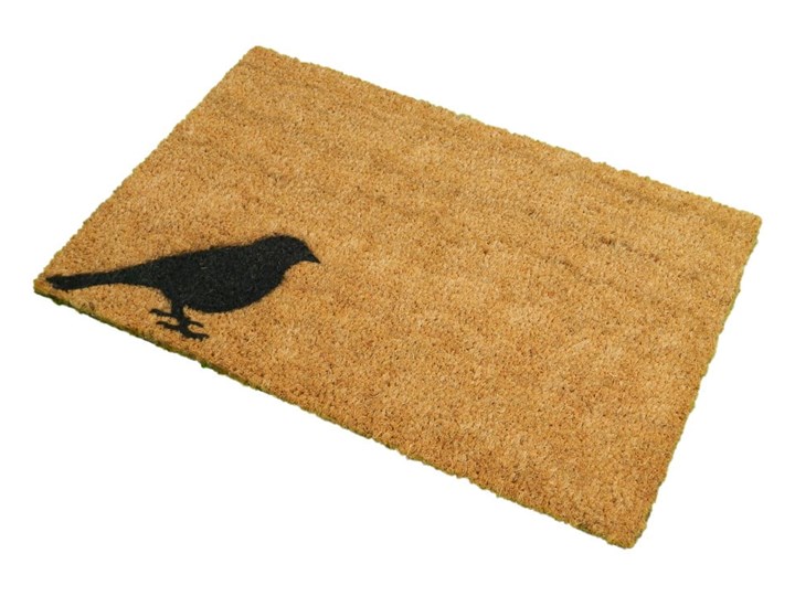 Wycieraczka Artsy Doormats Bird, 40x60 cm Włókno kokosowe Kolor Czarny Kategoria Wycieraczki