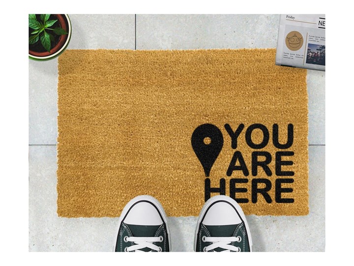 Wycieraczka z naturalnego kokosowego włókna Artsy Doormats You Are, 40x60 cm Kategoria Wycieraczki Włókno kokosowe Kolor Brązowy