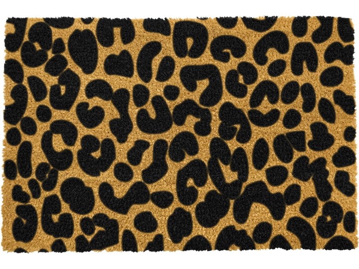 Wycieraczka z naturalnego włókna kokosowego Artsy Doormats Leopard, 40x60 cm