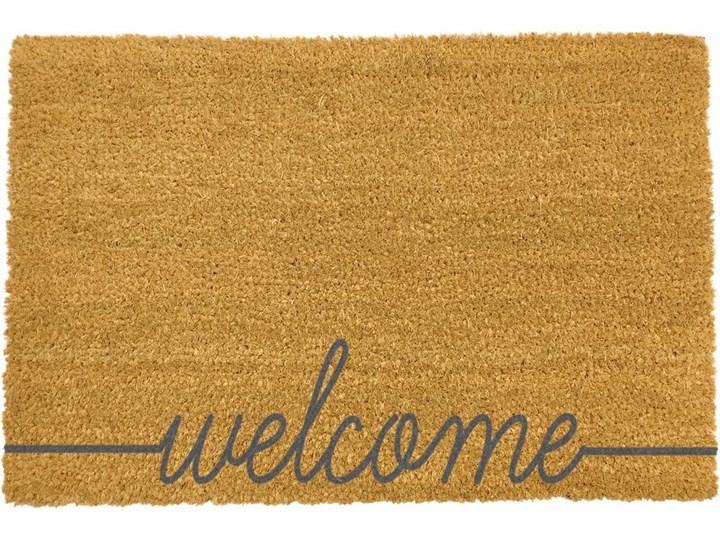 Wycieraczka z naturalnego włókna kokosowego Artsy Doormats Welcome Scribbled, 40x60 cm Kategoria Wycieraczki Włókno kokosowe Kolor Beżowy