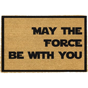 Wycieraczka z naturalnego włókna kokosowego Artsy Doormats May The Force Be With You, 40x60 cm