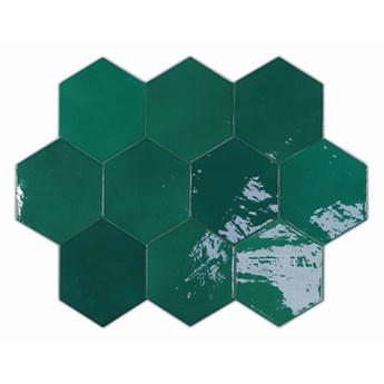 Zellige Hexa Emerald 10,8x12,4 płytki hexagonalne
