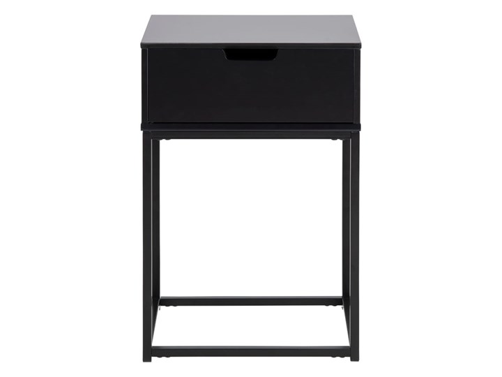 Szafka nocna Mitra czarna/ czarna Metal Płyta laminowana Płyta MDF Stal Pomieszczenie Sypialnia