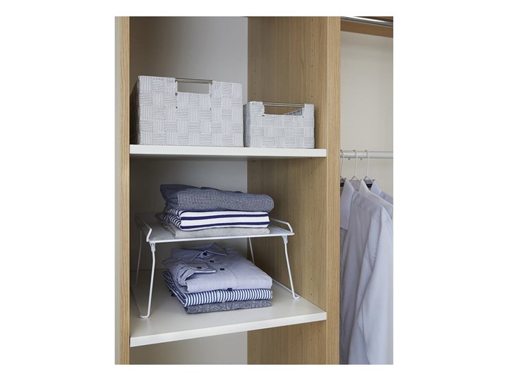Biała rozkładna półka do szafy na ubrania Compactor Stackable Rack Kategoria Organizery do szaf