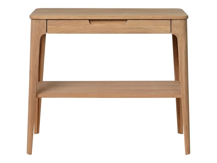 Konsola z drewna białego dębu Unique Furniture Amalfi, 90x37 cm Kategoria Konsole Drewno Kolor Biały