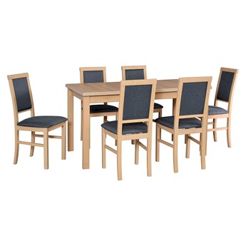 Stół ALBA 2 + krzesła NILO 3(6szt.) - zestaw DX23.