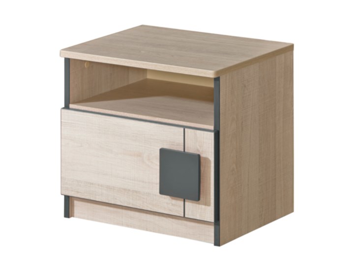 GM12 Stolik nocny COMI dąb santana + popiel Drewno Płyta MDF Płyta meblowa Płyta laminowana Typ Nocne