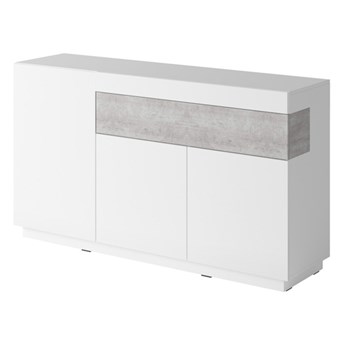 Komoda 3D1SZ SE43 SILKE Biały / Biały połysk - Colorado beton