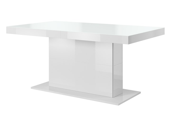 Stół rozkładany QUARTZ QU81 biały połysk / białe szkło Płyta laminowana Długość 165 cm Wysokość 78 cm Pomieszczenie Stoły do jadalni