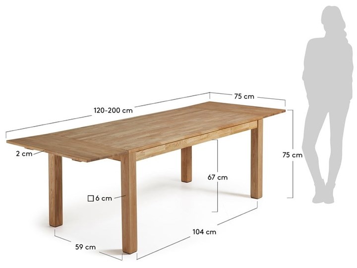 Stół rozkładany Isbel drewniany 120 (200) x 75 cm Drewno Kategoria Stoły kuchenne