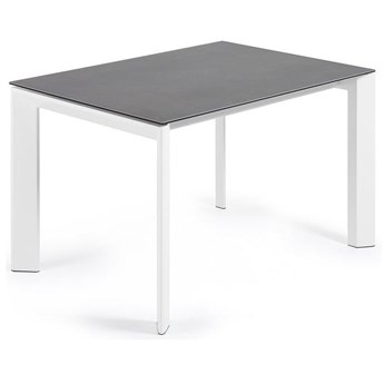 Stół rozkładany 120x80 cm ciemnobrązowy/biały
