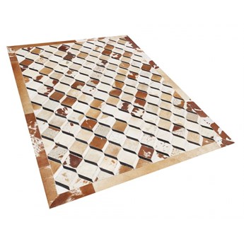 Dywan patchwork skórzany 160 x 230 cm brązowy SERINOVA kod: 4251682249034