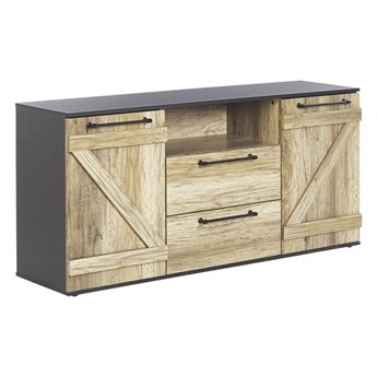 Komoda jasne drewno z czarnym SALTER kod: 4251682248143