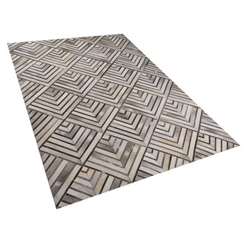 Dywan patchwork skórzany 140 x 200 cm beżowy TEKIR kod: 4251682229319