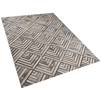 Dywan patchwork skórzany 160 x 230 cm beżowy TEKIR kod: 4251682234306