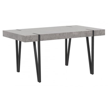 Stół do jadalni 150 x 90 cm efekt betonu z czarnym ADENA kod: 4251682249928