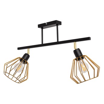 Lampa sufitowa AGAT czarno-złota 2 pł
