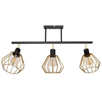 Lampa sufitowa AGAT czarno-złota 3pł