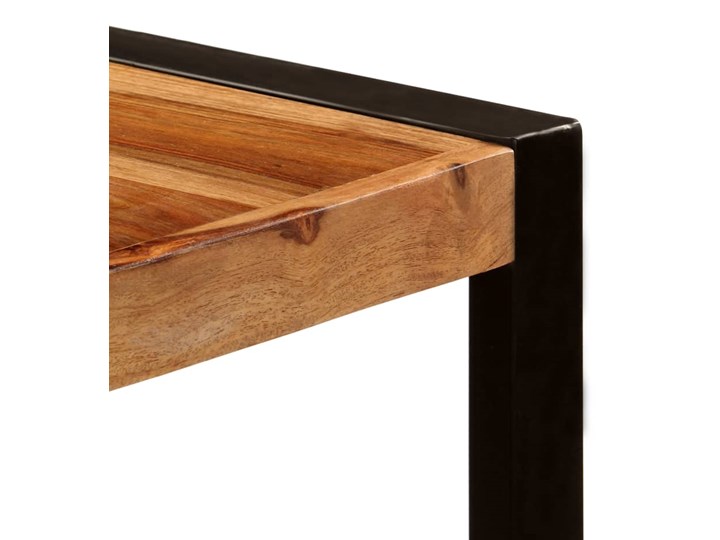 Brązowy stół z drewna sheesham 100x220 – Veriz 7X Długość 220 cm Wysokość 75 cm Drewno Kolor Czarny Szerokość 100 cm Styl Vintage