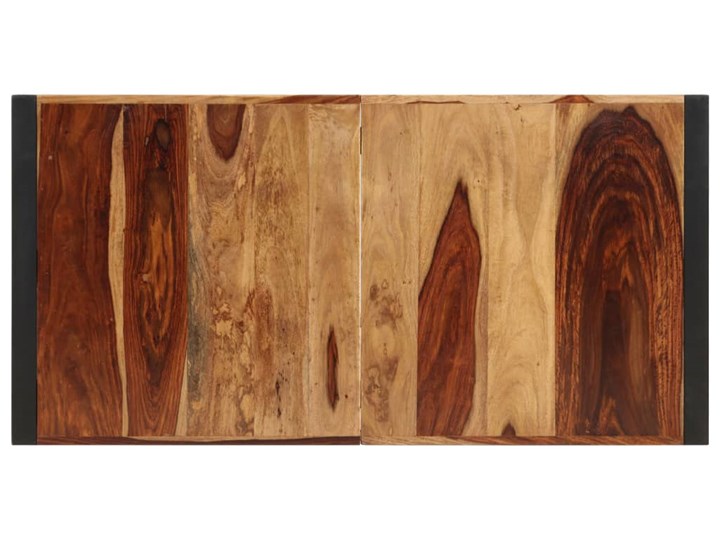 Brązowy stół z sheesham 80x160 – Veriz 4X Wysokość 75 cm Długość 80 cm  Szerokość 80 cm Długość 160 cm  Drewno Styl Industrialny