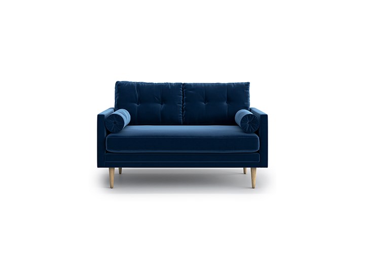 Sofa Amy 2-osobowa, Navy Blue Amerykanka Materiał obicia Tkanina