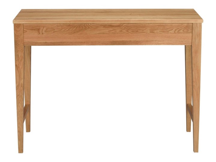 Konsola z drewna dębowego Rowico Fulla Wysokość 100 cm Szerokość 100 cm Głębokość 40 cm Drewno Z szufladą Z półką Pomieszczenie Salon Styl Skandynawski