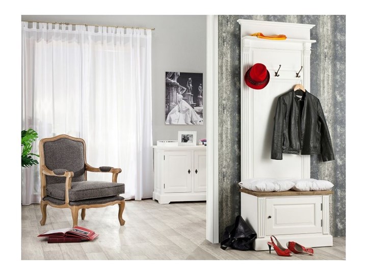 Garderoba do przedpokoju Brighton wąska, 79 × 41 × 210 cm Kategoria Zestawy mebli do sypialni Kolor Biały