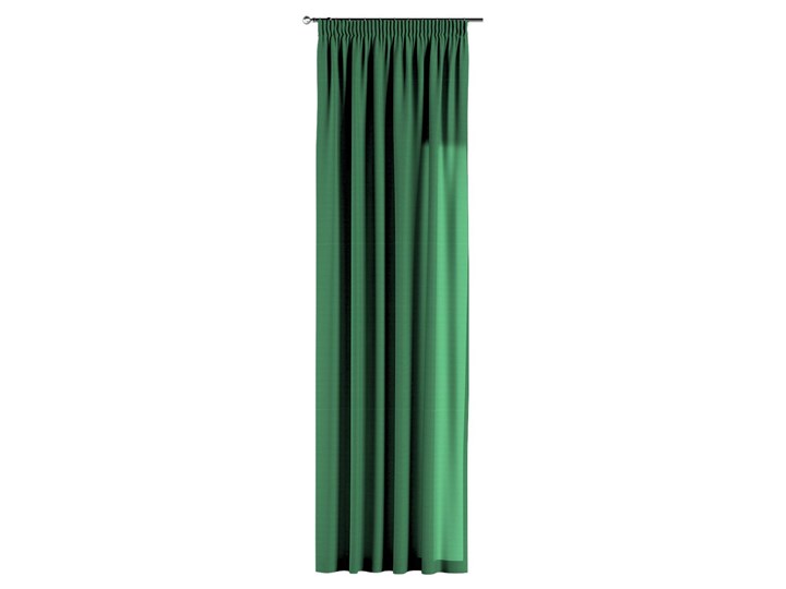 Zasłona na taśmie marszczącej 1 szt., butelkowa zieleń, 1szt 130 × 260 cm, Loneta Zasłona zaciemniająca Poliester 130x260 cm Bawełna Pomieszczenie Jadalnia