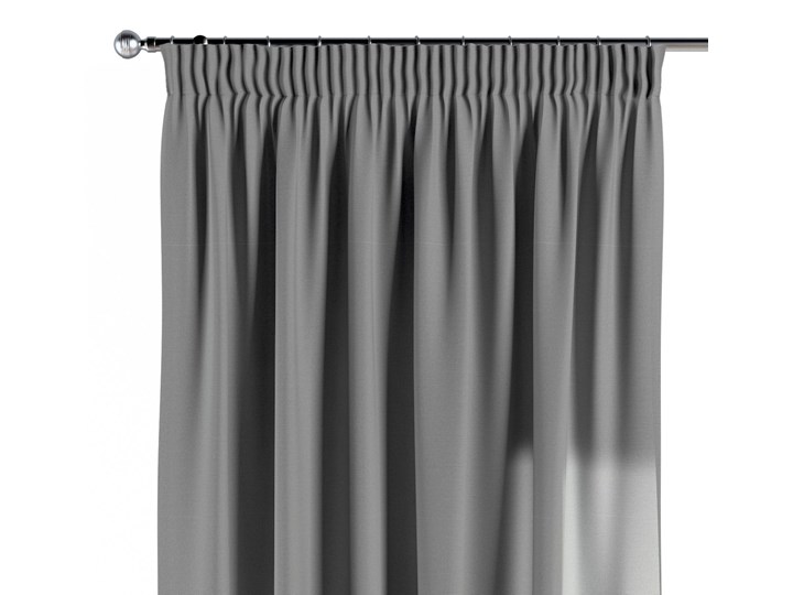 Zasłona na taśmie marszczącej 1 szt., szary, 1szt 130 × 260 cm, Loneta Poliester Bawełna Zasłona zaciemniająca Wzór Gładkie 130x260 cm Pomieszczenie Pokój przedszkolaka