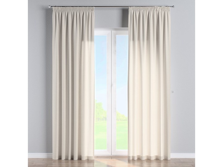 Zasłona na taśmie marszczącej 1 szt., melanż szaro-beżowy, 1szt 130 × 260 cm, Loneta Zasłona zaciemniająca Poliester Pomieszczenie Salon 130x260 cm Bawełna Kategoria Zasłony