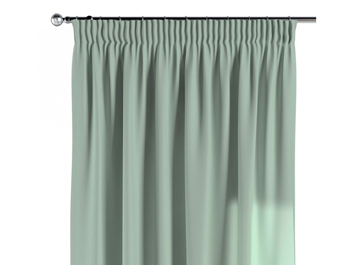 Zasłona na taśmie marszczącej 1 szt., zieleń eukaliptusa, 1szt 130 × 260 cm, Loneta Poliester Pomieszczenie Pokój nastolatka Zasłona prześwitująca 130x260 cm Bawełna Typ Zasłony gotowe