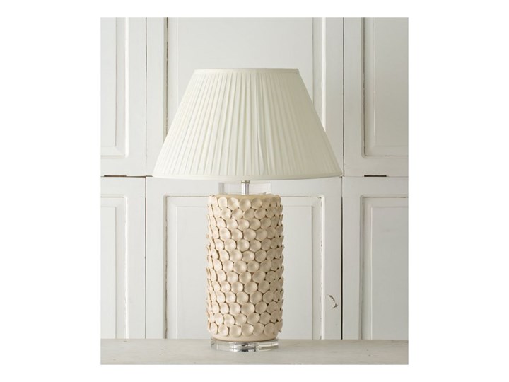 Lampa stołowa Sayaka ceramiczna 73cm, 73 cm Lampa z kloszem Kolor Biały Kategoria Lampy stołowe
