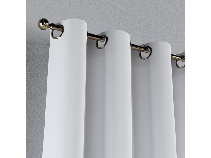 Zasłona na kółkach 1 szt., śmietankowa biel, 1szt 130 × 260 cm, Loneta Poliester Zasłona zaciemniająca 130x260 cm Bawełna Kategoria Zasłony