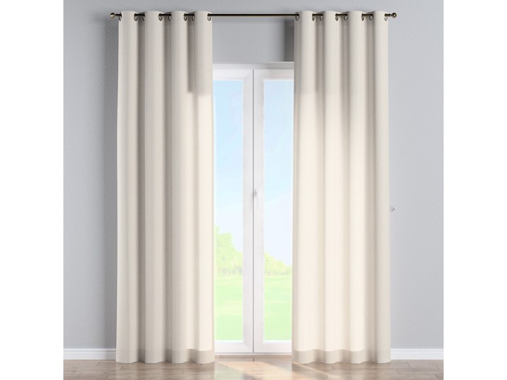 Zasłona na kółkach 1 szt., melanż szaro-beżowy, 1szt 130 × 260 cm, Loneta Poliester Bawełna Zasłona zaciemniająca 130x260 cm Kategoria Zasłony