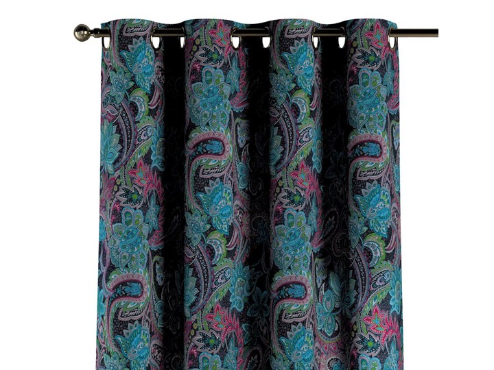 Zasłona na kółkach 1 szt., wielokolorowy paisley, 1szt 130 × 260 cm, Velvet Pomieszczenie Sypialnia Zasłona prześwitująca 130x260 cm Wzór Kwiaty