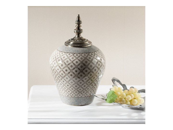 Waza ceramiczna Shiho z pokrywką 36cm, 36 cm Metal Ceramika Kategoria Wazony