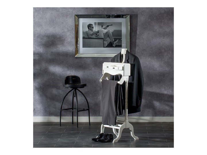Wieszak Chester stojący 125cm white, 54 × 44 × 125 cm Wieszak na spodnie Drewno Wieszak na ubrania Typ Stojaki