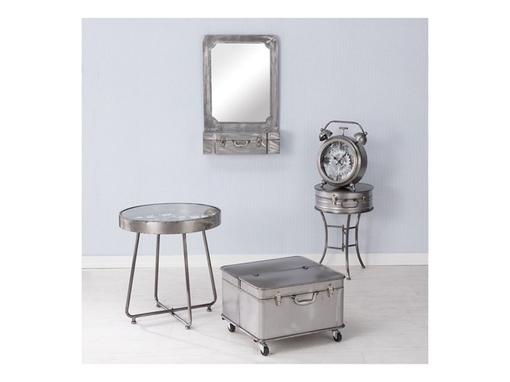 Lustro Steel wys. 84cm, 56 × 21 × 84 cm Prostokątne Lustro z półką Stojące Pomieszczenie Sypialnia