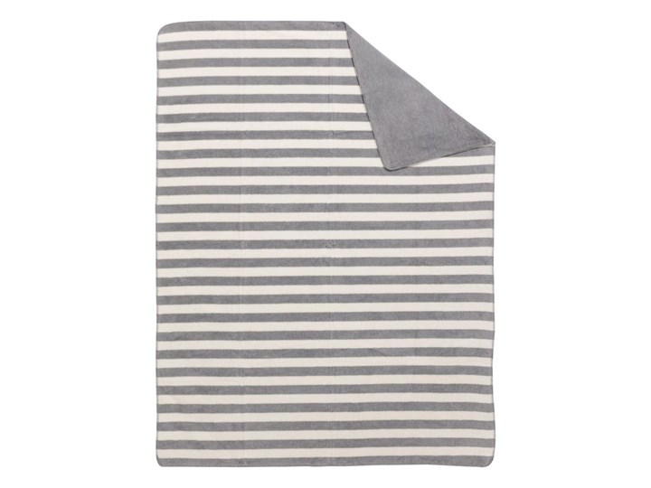 Koc Cosy Home 150x200cm Gray Stripes, 150 × 200 cm 150x200 cm Bawełna Akryl Kolor Szary Wzór Jednolity