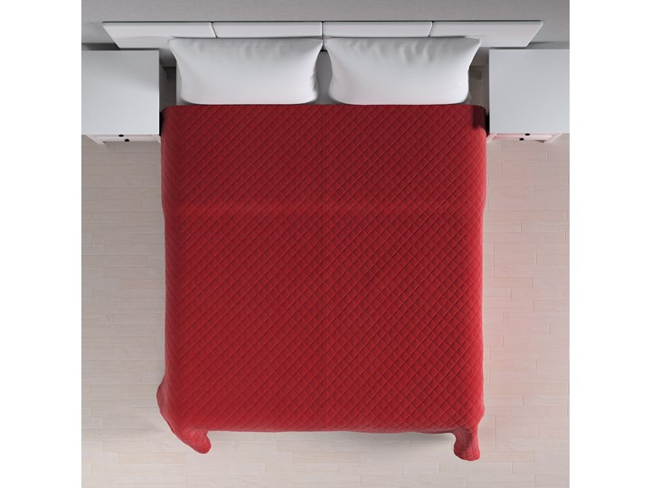 Narzuta pikowana w romby, intensywna czerwień, szer.260 × dł.210 cm, Velvet 170x260 cm Bawełna Poliester Wzór Pikowany