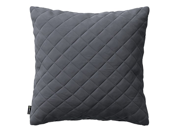 Poszewka Kinga pikowana 43 x 43 cm, grafitowy szary, 43 × 43 cm, Velvet 43x43 cm Poszewka dekoracyjna Kwadratowe Poliester Kategoria Poduszki i poszewki dekoracyjne