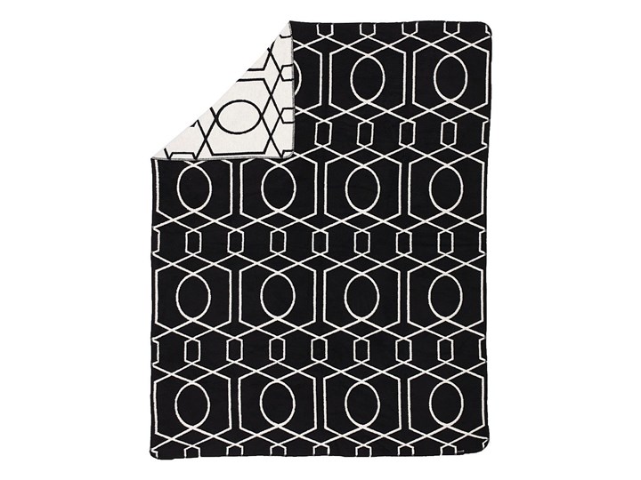 Koc Cotton Cloud 150x200 cm New York, 150 x 200 cm Pomieszczenie Salon Bawełna Akryl Kolor Czarny