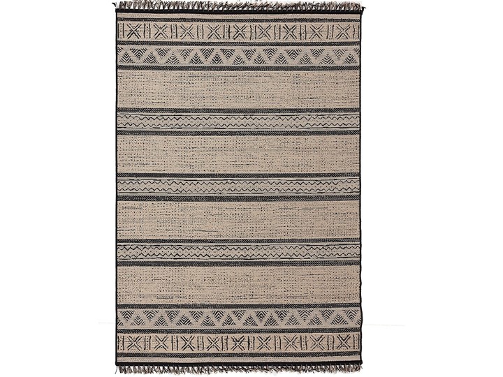 Dywan Origin black/jute 160x230cm, 160 x 230 cm Bawełna Dywaniki Juta Prostokątny Syntetyk 160x230 cm Dywany Wzór Auta