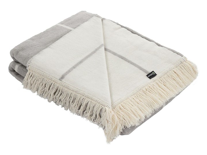 Koc Cosy Home 150x200 Grey&Ecru Check, 150 x 200 cm Akryl Bawełna 150x200 cm Kolor Szary