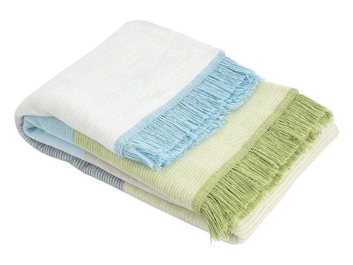 Koc Cotton Cloud 150x200cm Pastel Green&Blue, 150 x 200 cm Bawełna Akryl 150x200 cm Kolor Wielokolorowy