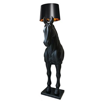 Lampa podłogowa KOŃ HORSE STAND S czarna - włókno szklane
