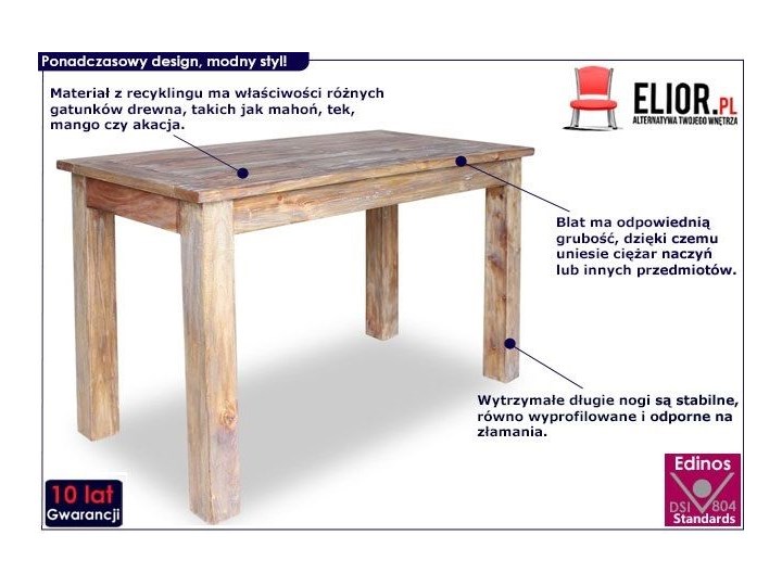 Jasnobrązowy stolik kawowy vintage – Afilia 3X Długość 120 cm Szerokość 60 cm Wysokość 77 cm Długość 60 cm Drewno Kolor Beżowy