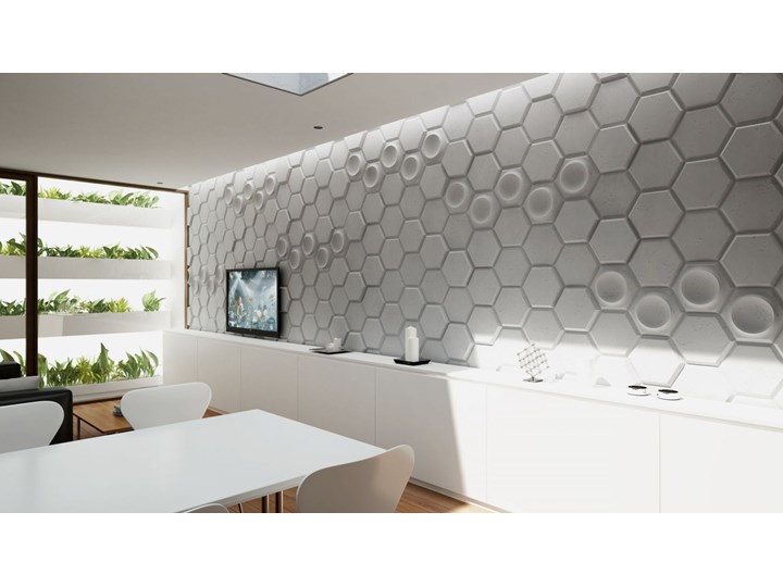 97,5x65x3,5 cm VT - PB01 (B8 antracyt) HEKSAGON - panel dekor 3D beton architektoniczny Kategoria Panele 3D Kolor Szary