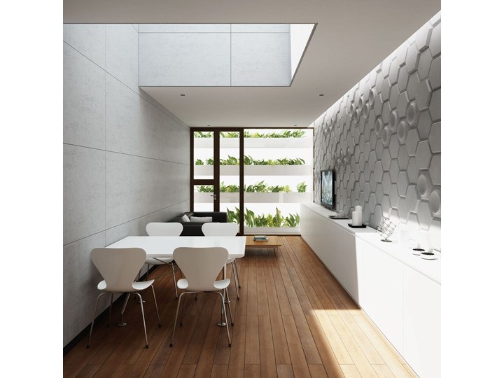 97,5x65x3,5 cm VT - PB01 (B8 antracyt) HEKSAGON - panel dekor 3D beton architektoniczny Kategoria Panele 3D Kolor Szary